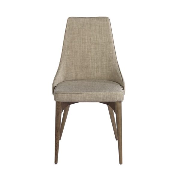 Scaun dining bej din tesatura si lemn Touch - imagine 3
