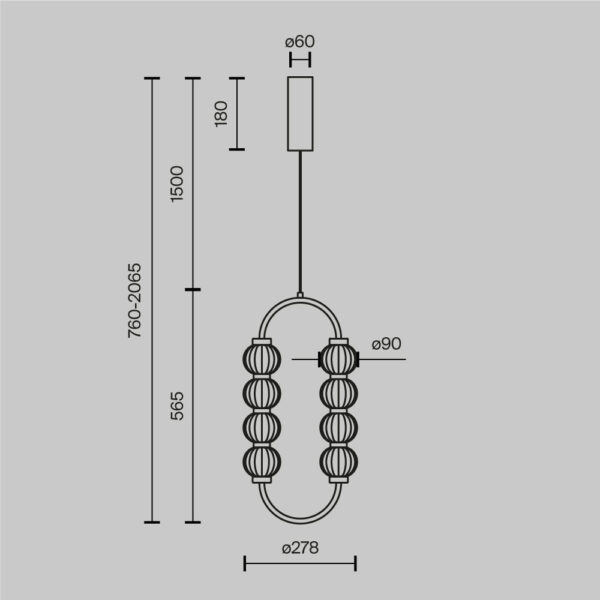 Lustra aurie cu led Amulet MOD555PL-L11G3K - imagine 5