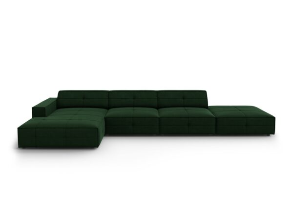 Coltar verde padure 5 locuri din catifea Oscar - imagine 3