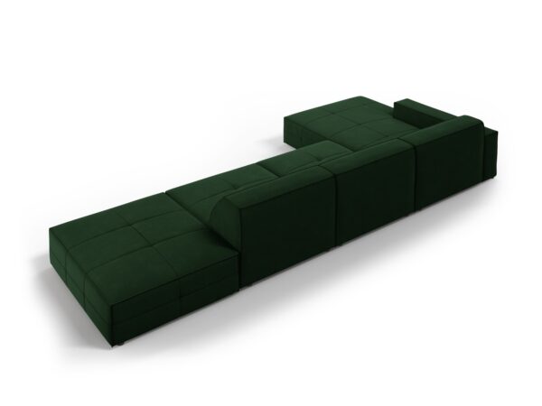 Coltar verde padure 5 locuri din catifea Oscar - imagine 5