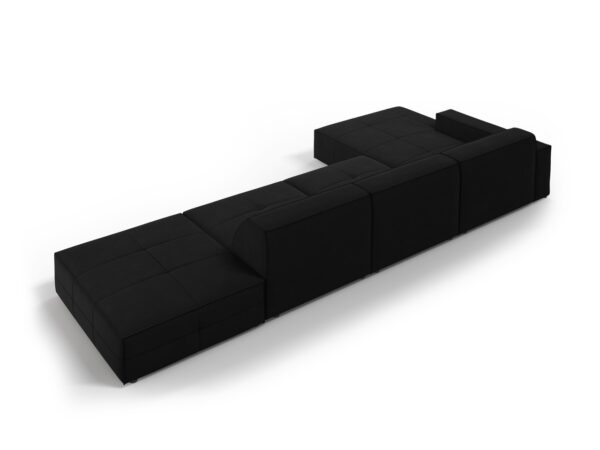 Coltar negru 5 locuri din catifea Oscar - imagine 5