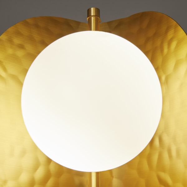 Candelabru auriu din metal si sticla cu 6 becuri Tropic - imagine 5
