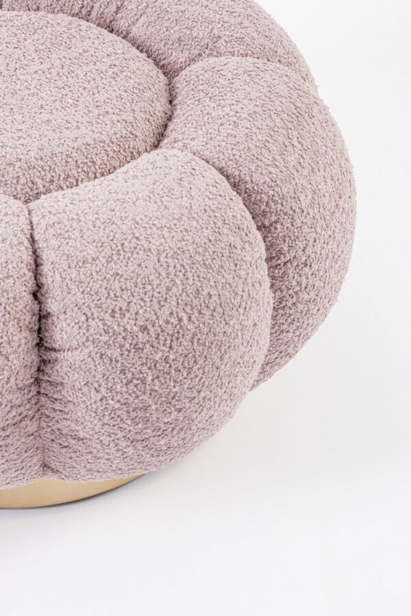 Taburet roz din tesatura boucle Florel Antique - imagine 3