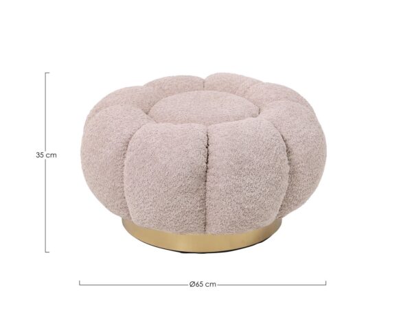 Taburet roz din tesatura boucle Florel Antique - imagine 4