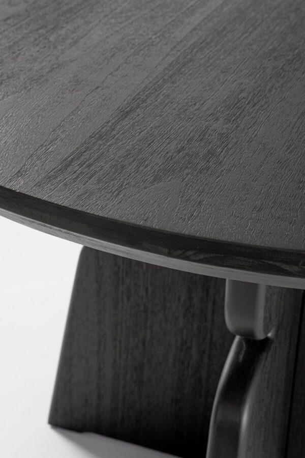 Masa dining rotunda neagra din MDF Ø120 Empire - imagine 3