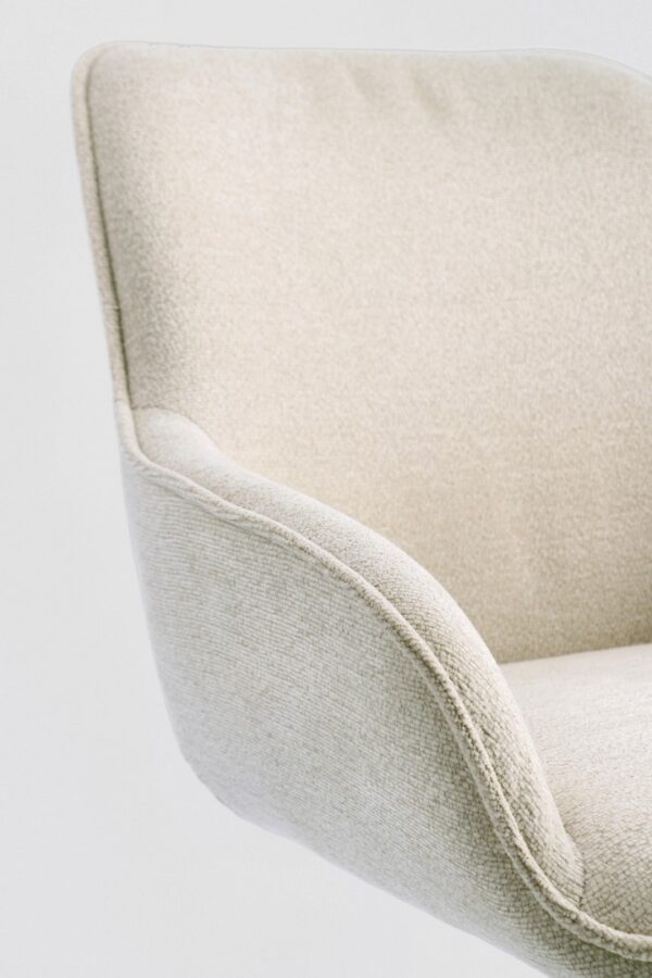 Scaun dining rotativ bej din tesatura Matilda - imagine 7