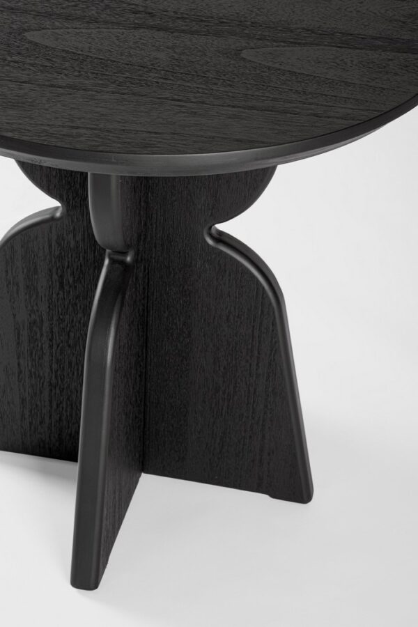 Masa dining rotunda neagra din MDF Ø80 Empire - imagine 3