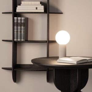 Masa dining rotunda neagra din MDF Ø80 Empire