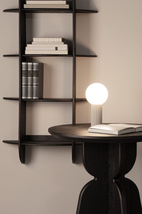 Masa dining rotunda neagra din MDF Ø80 Empire - imagine 2