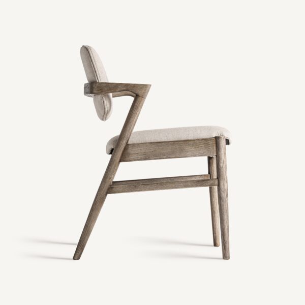Scaun dining bej natur din lemn de frasin Polch - imagine 3