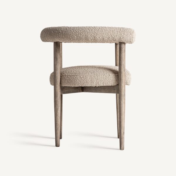 Scaun dining bej natur din lemn de frasin Bullay - imagine 4
