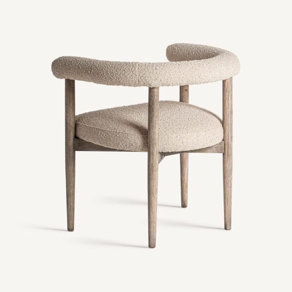 Scaun dining bej natur din lemn de frasin Bullay - imagine 5
