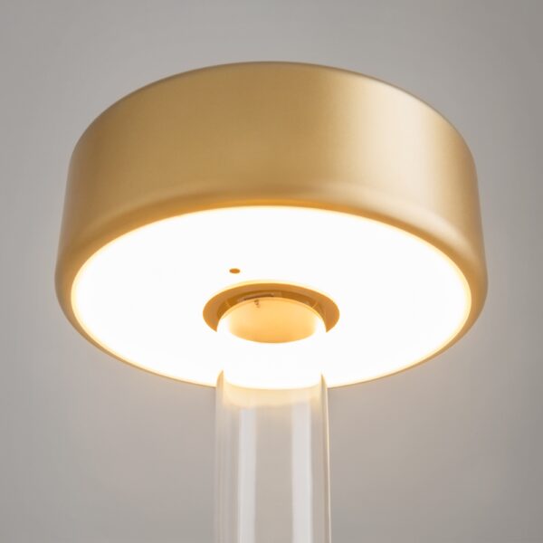 Veioza aurie cu Led din metal si sticla AI Vase - imagine 4
