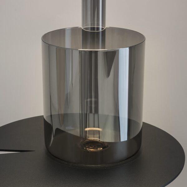 Veioza neagra cu Led din metal si sticla AI Vase - imagine 6