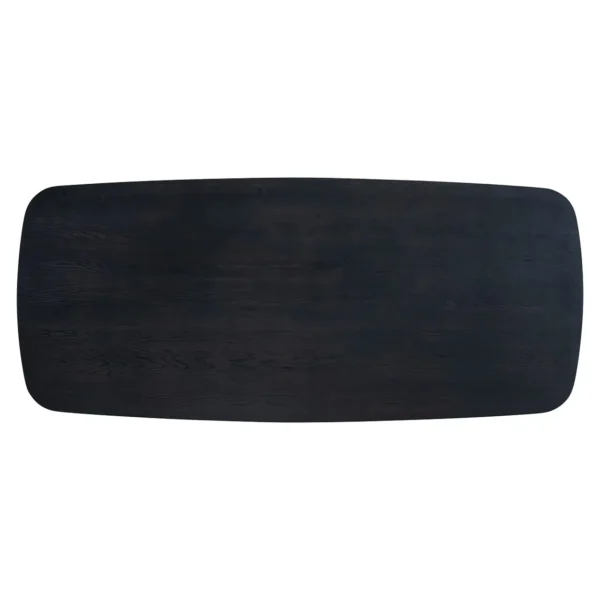 Masa dining neagra/aramie din lemn de stejar Cambon - imagine 2
