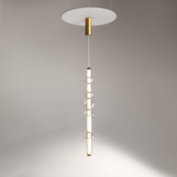 Lustra alba/aurie cu Led Cosmo - imagine 4