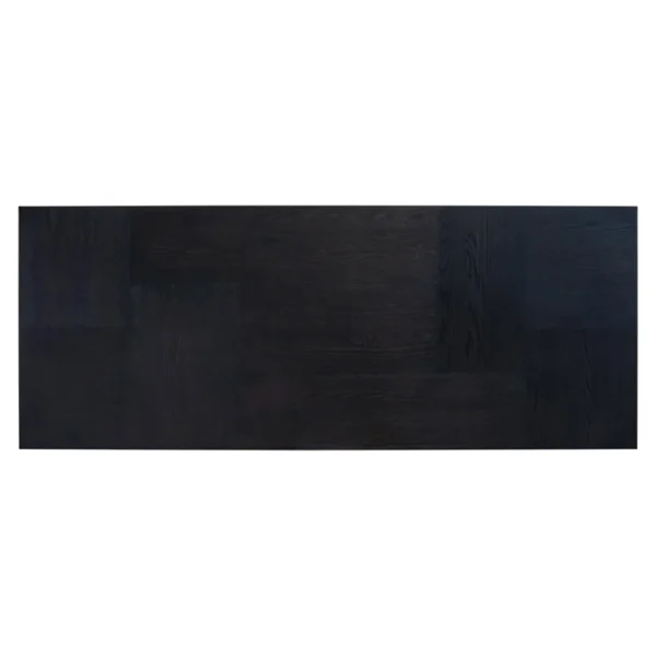 Masa dining maro inchis/neagra din lemn de stejar Cambon - imagine 2