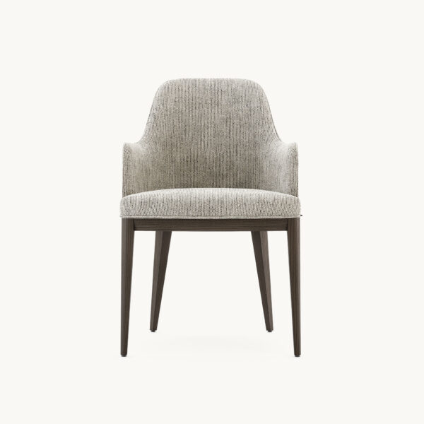 Scaun dining bej din tesatura si piele ecologica Anna - imagine 3