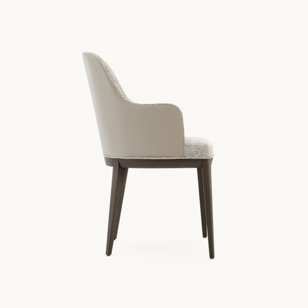 Scaun dining bej din tesatura si piele ecologica Anna - imagine 4