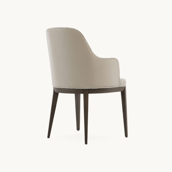 Scaun dining bej din tesatura si piele ecologica Anna - imagine 5
