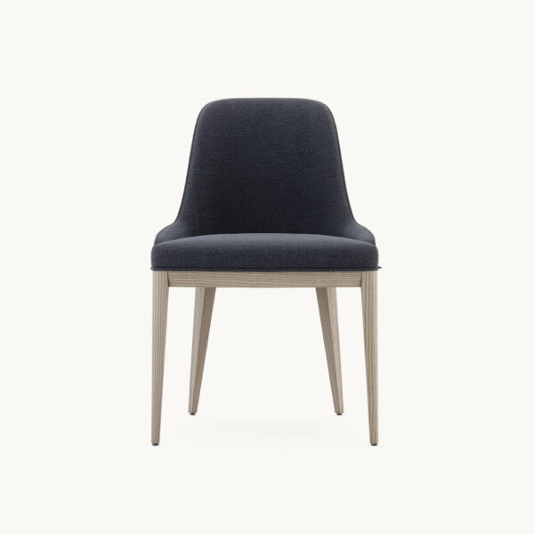 Scaun dining albastru cerneala din tesatura Anna - imagine 3