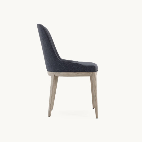 Scaun dining albastru cerneala din tesatura Anna - imagine 5