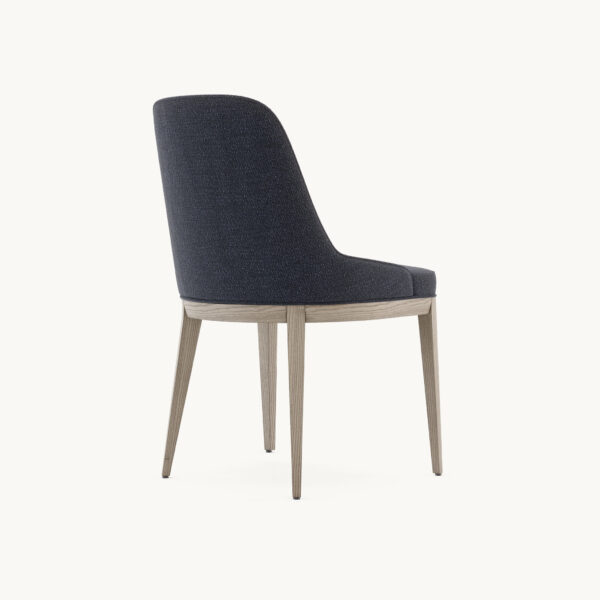Scaun dining albastru cerneala din tesatura Anna - imagine 4