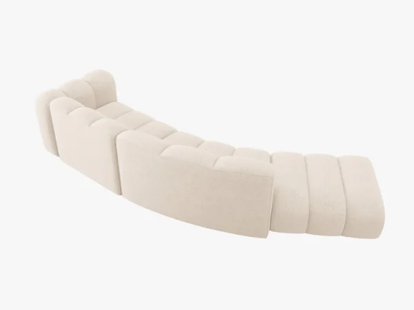 Canapea modulara bej deschis din tesatura chenille Lupine - imagine 3