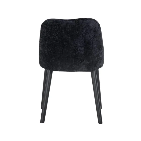 Scaun dining negru din tesatura chenille Twiggy - imagine 4