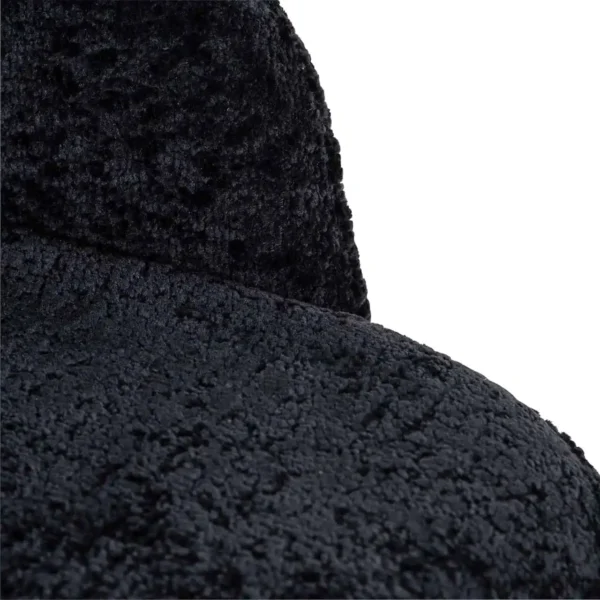 Scaun dining negru din tesatura chenille Twiggy - imagine 5