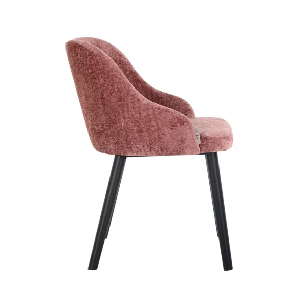 Scaun dining roz din tesatura chenille Twiggy - imagine 4