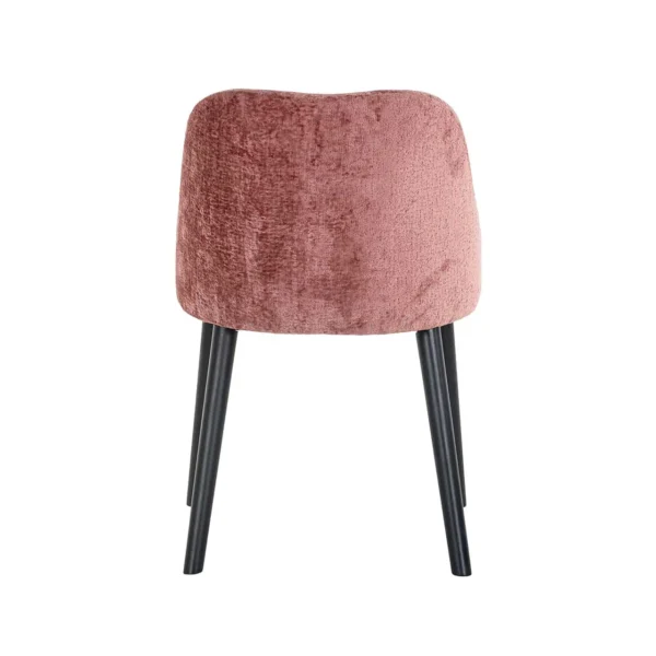 Scaun dining roz din tesatura chenille Twiggy - imagine 3