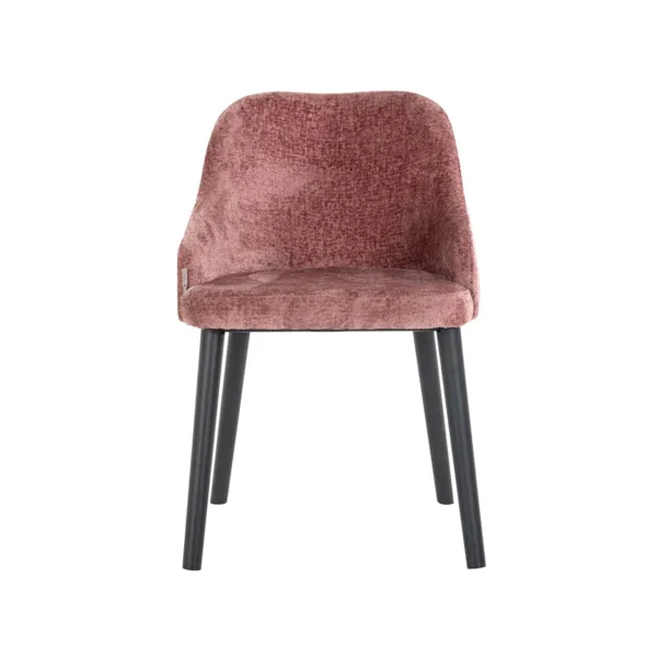 Scaun dining roz din tesatura chenille Twiggy - imagine 2