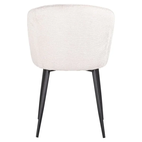 Set 2 scaune dining crem din tesatura texturata Sandy - imagine 5