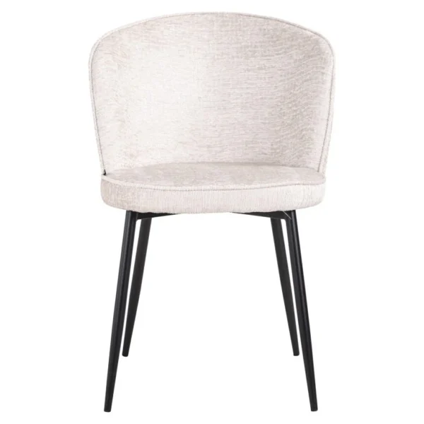 Set 2 scaune dining crem din tesatura texturata Sandy - imagine 3