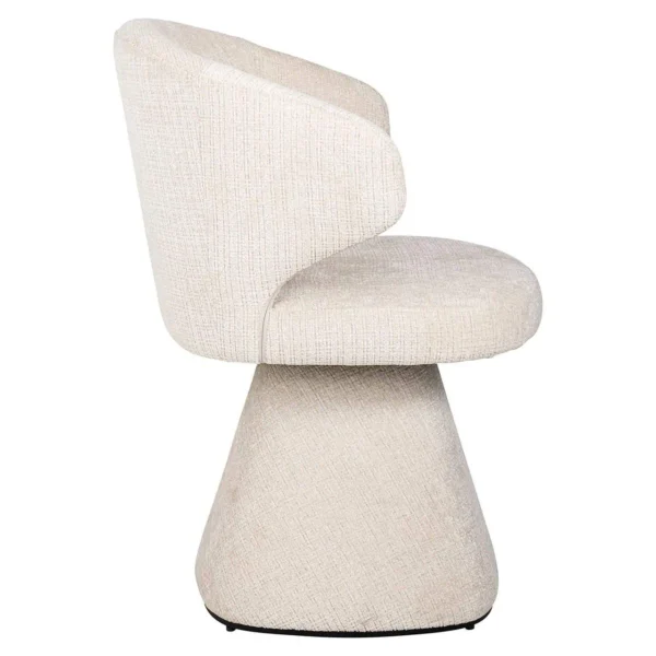 Fotoliu crem din tesatura chenille Cozette - imagine 5