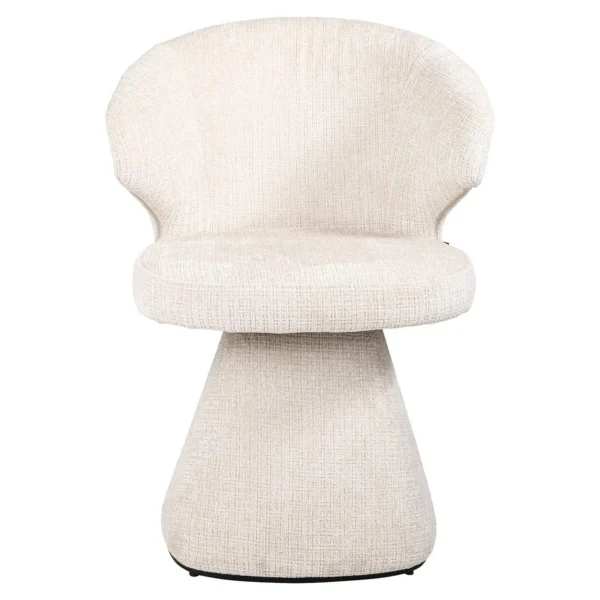 Fotoliu crem din tesatura chenille Cozette - imagine 3