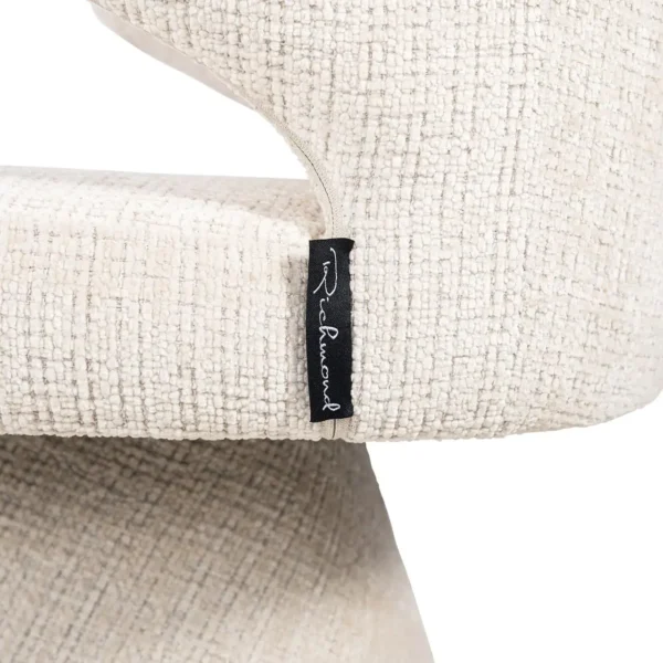 Fotoliu crem din tesatura chenille Cozette - imagine 7