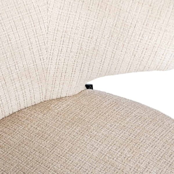 Fotoliu crem din tesatura chenille Cozette - imagine 6