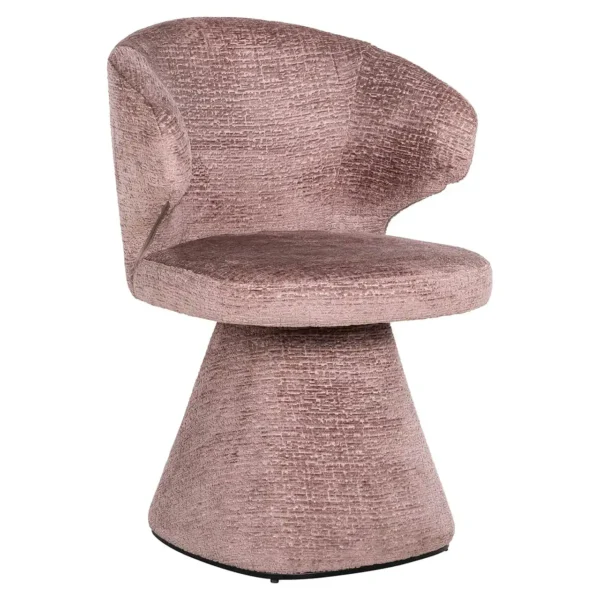 Fotoliu roz din tesatura chenille Cozette