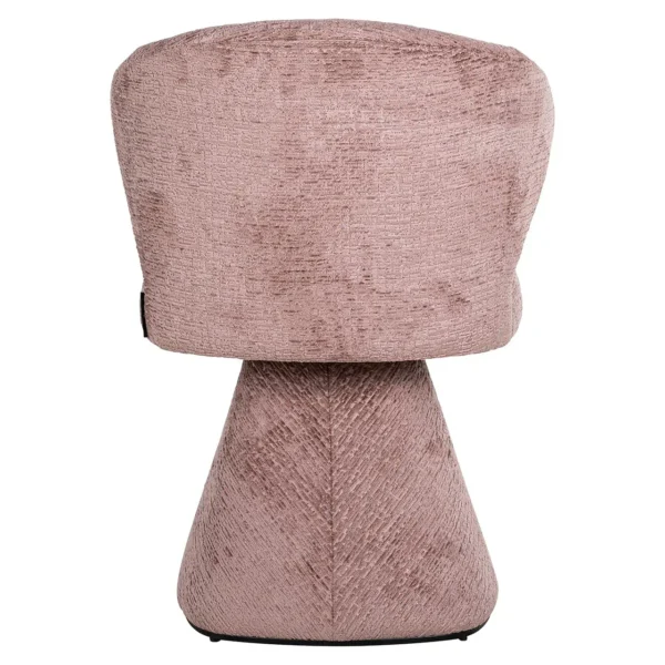Fotoliu roz din tesatura chenille Cozette - imagine 5