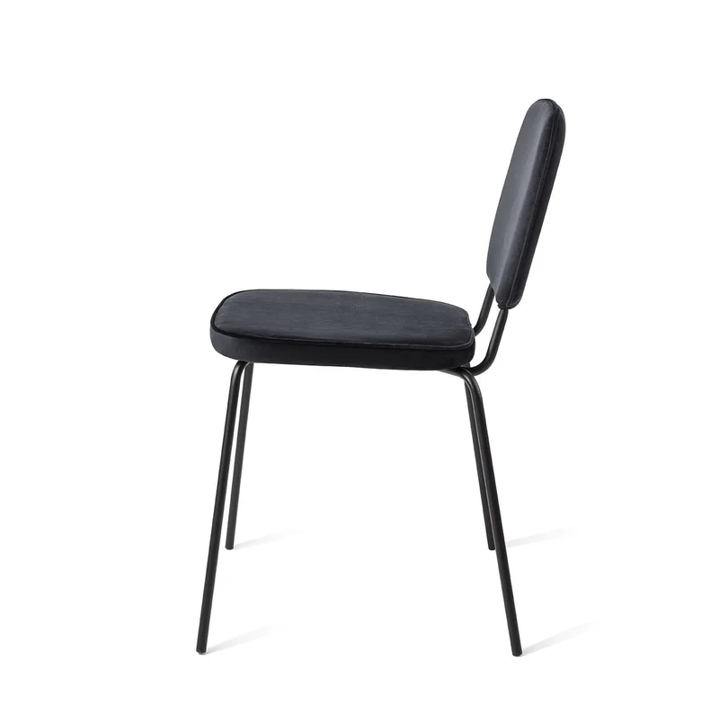 Set 2 scaune dining negre din catifea Vender Velvet - imagine 2