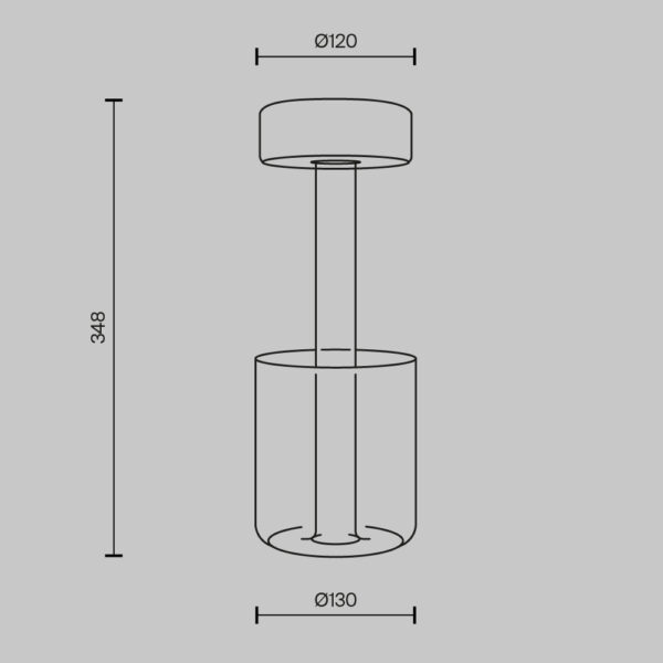 Veioza alba cu Led din metal si sticla AI Vase - imagine 9