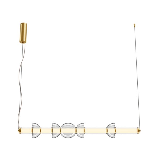 Lustra alba/aurie cu Led Cosmo