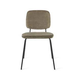 Set 2 scaune dining verde olive din catifea Vender Velvet