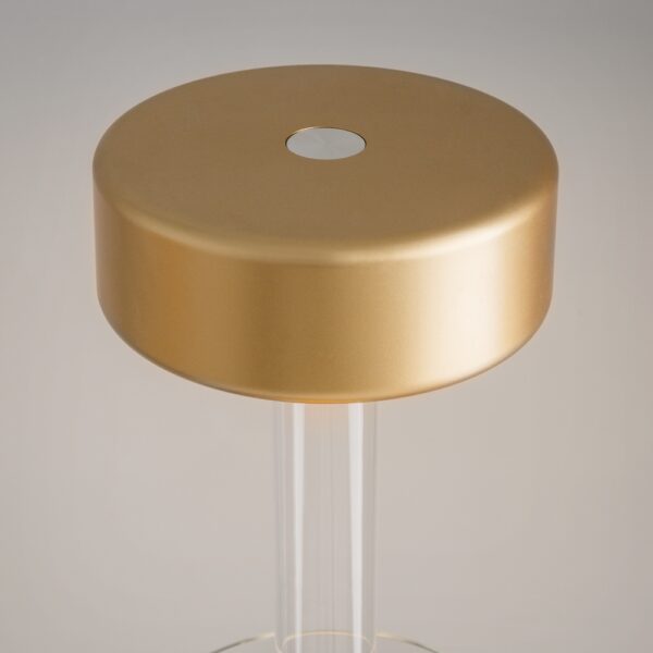 Veioza aurie cu Led din metal si sticla AI Vase - imagine 5
