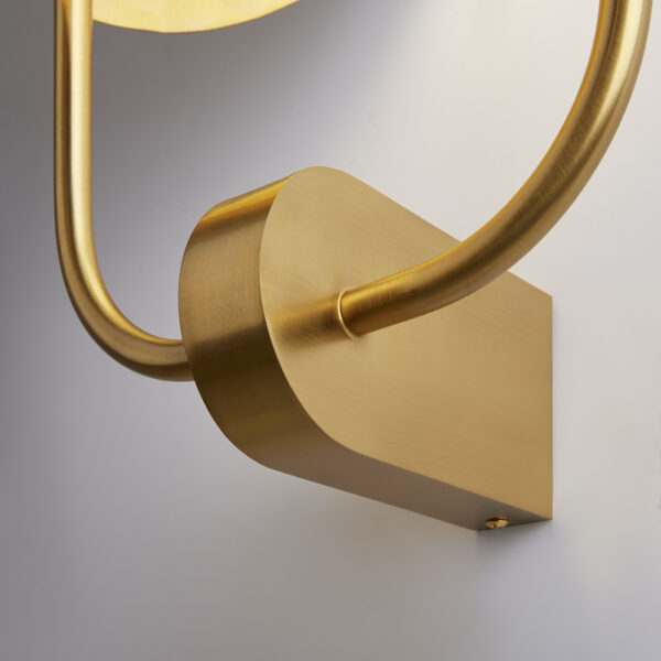 Aplica de perete aurie din metal si sticla cu 2 becuri Tropic W - imagine 6
