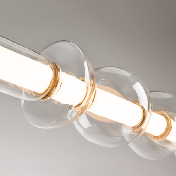 Lustra alba/aurie cu Led Cosmo - imagine 6