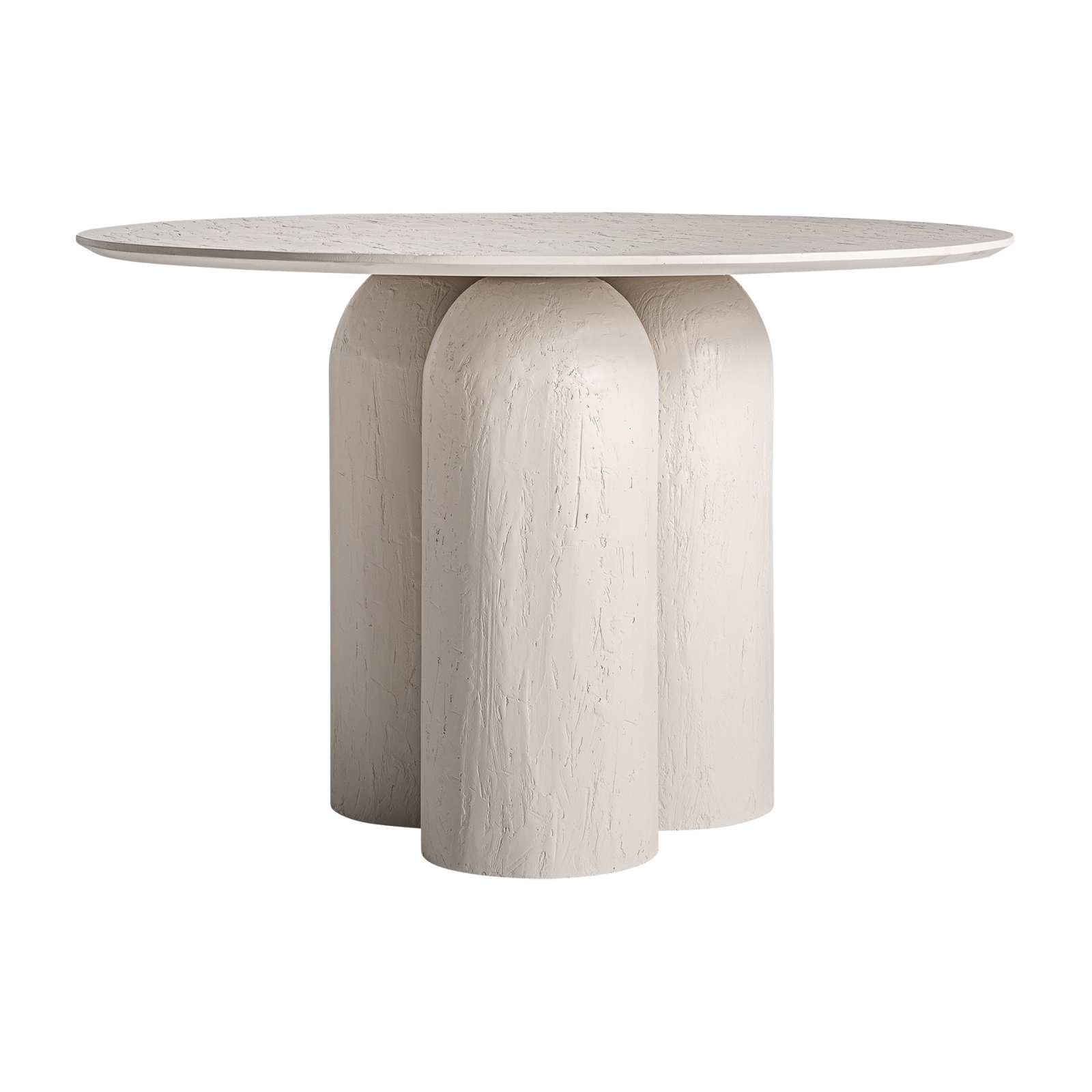 Masa dining rotunda alba din lemn de mango Ø120 Inha