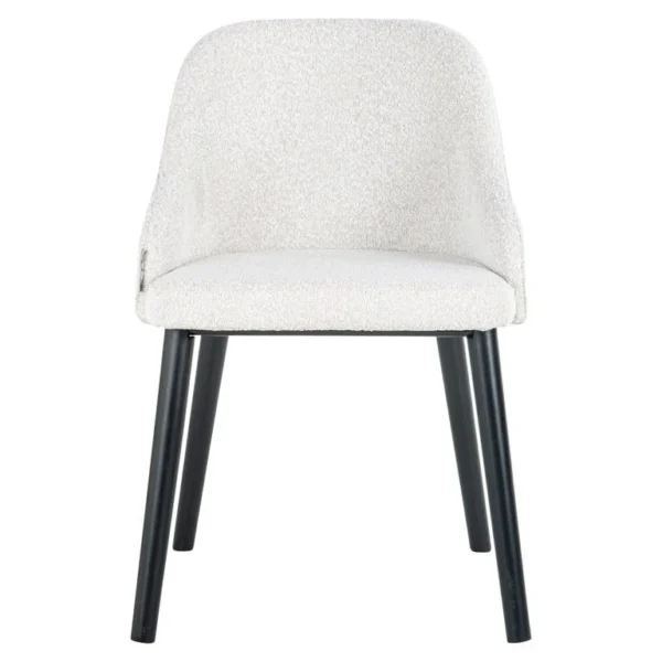 Scaun dining alb din tesatura boucle Twiggy - imagine 2